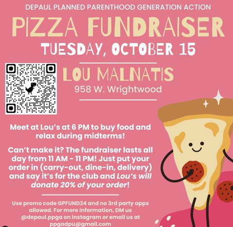 PLANNED PARENTHOOD GENERATION ACTION, DePaul Pizza Fundraiser